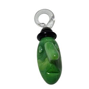 Hand Blown Glass Witch Halloween Pendant Charm Bracelet Necklace Jewelry Craft